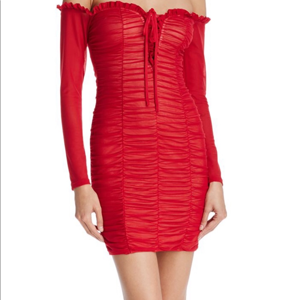 Cotton Candy La Red Dress M New